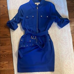 Michael Kors Royal Blue Belted Dress